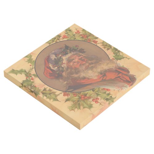 Santa Claus Christmas Vintage Portrait Gallery Wrap