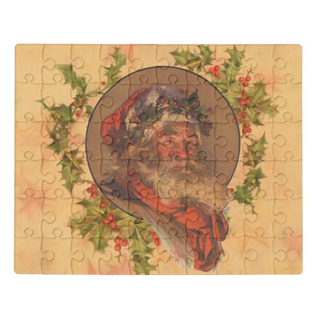 Santa Claus Christmas Vintage Portrait Jigsaw Puzzle (Puzzle Horizontal)