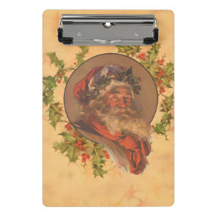 Santa Claus Christmas Vintage Portrait Mini Clipboard