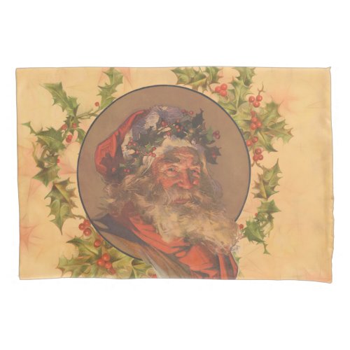 Santa Claus Christmas Vintage Portrait Pillow Case