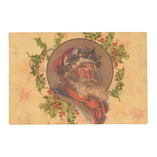 Santa Claus Christmas Vintage Portrait Placemat