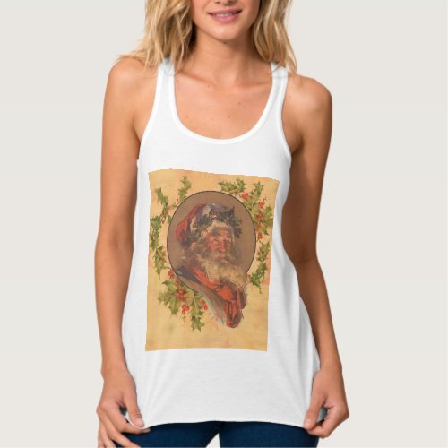 Santa Claus Christmas Vintage Portrait Tank Top