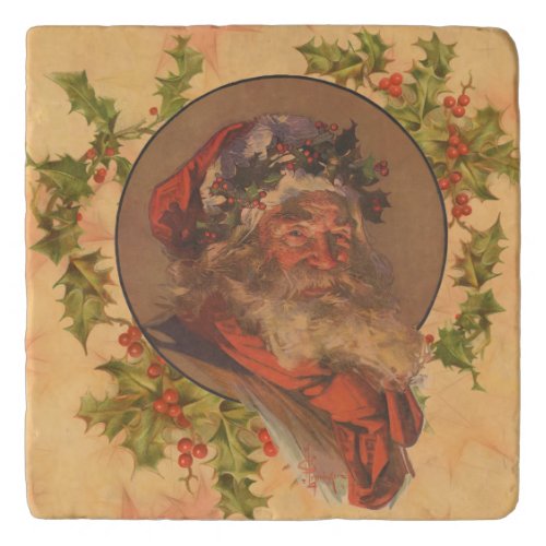 Santa Claus Christmas Vintage Portrait Trivet