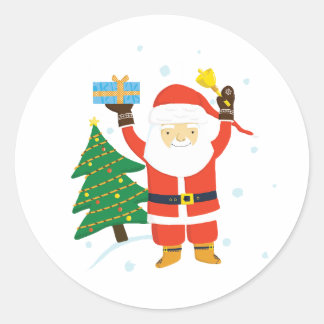 Santa Claus Classic Round Sticker