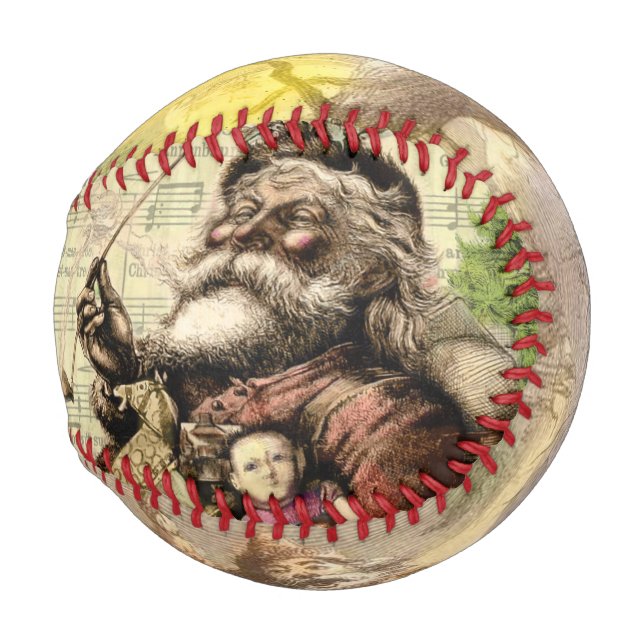 Santa Claus Classic Thomas Nast Illustration  Baseball (Front Right)