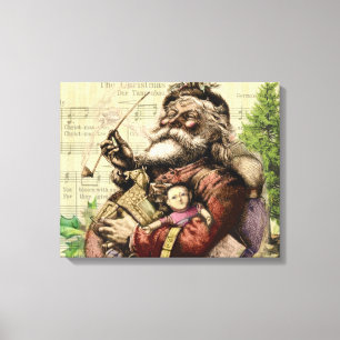 Santa Claus Classic Thomas Nast Illustration  Canvas Print