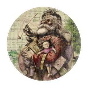 Santa Claus Classic Thomas Nast Illustration  Cutting Board