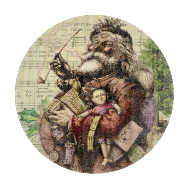 Santa Claus Classic Thomas Nast Illustration  Cutting Board (Front)