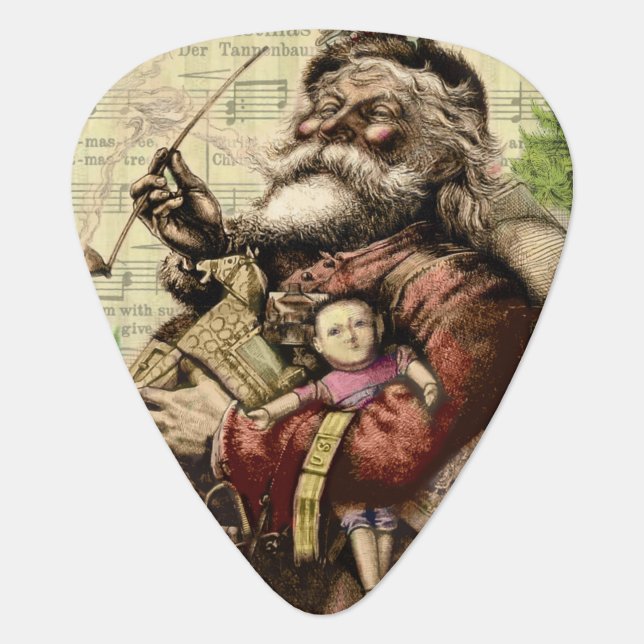 Santa Claus Classic Thomas Nast Illustration  Guitar Pick (Front)