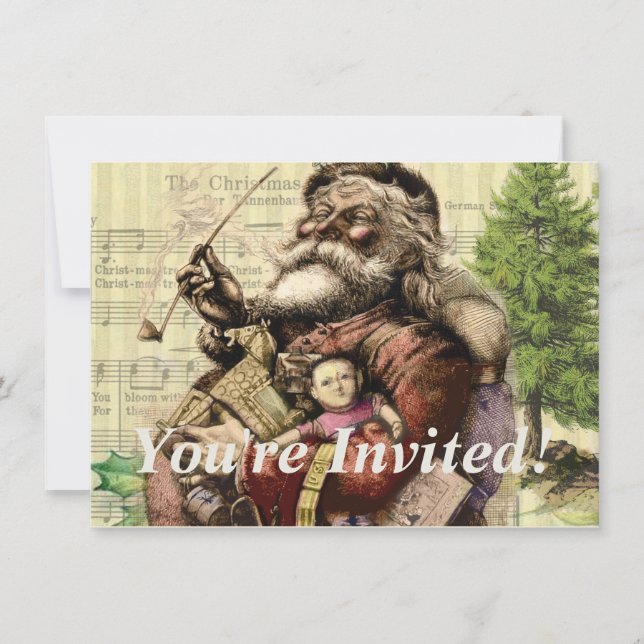 Santa Claus Classic Thomas Nast Illustration  Invitation (Front)