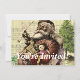 Santa Claus Classic Thomas Nast Illustration Invitation