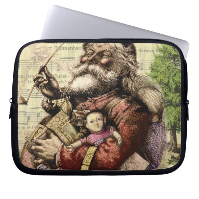 Santa Claus Classic Thomas Nast Illustration  Laptop Sleeve (Front)