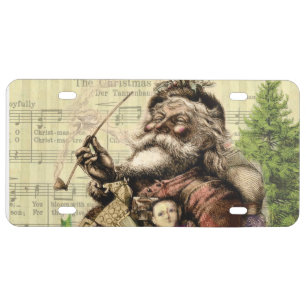 Santa Claus Classic Thomas Nast Illustration  License Plate