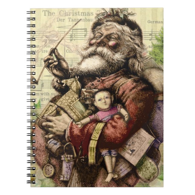 Santa Claus Classic Thomas Nast Illustration  Notebook (Front)