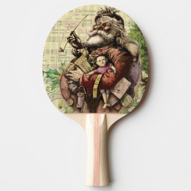 Santa Claus Classic Thomas Nast Illustration  Ping Pong Paddle (Front)