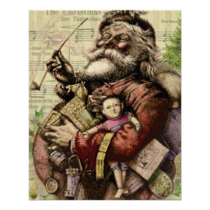 Santa Claus Classic Thomas Nast Illustration  Poster