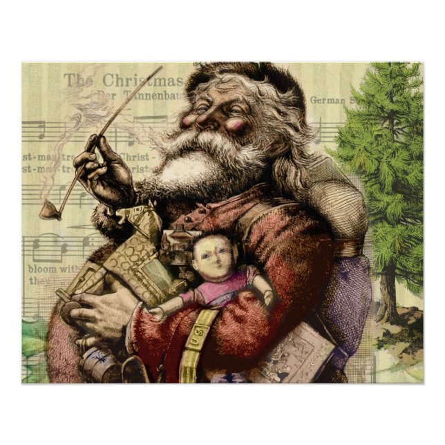Santa Claus Classic Thomas Nast Illustration  Poster (Front)