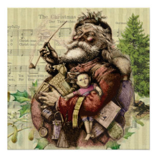 Santa Claus Classic Thomas Nast Illustration  Poster