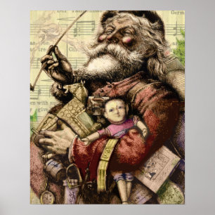 Santa Claus Classic Thomas Nast Illustration  Poster