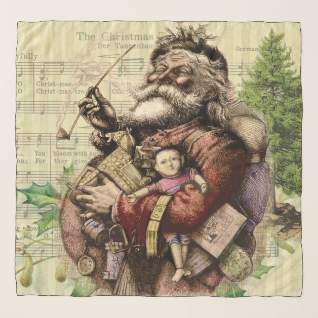 Santa Claus Classic Thomas Nast Illustration  Scarf (Front)