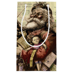 Santa Claus Classic Thomas Nast Illustration Small Gift Bag