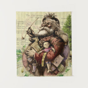 Santa Claus Classic Thomas Nast Illustration  Tapestry