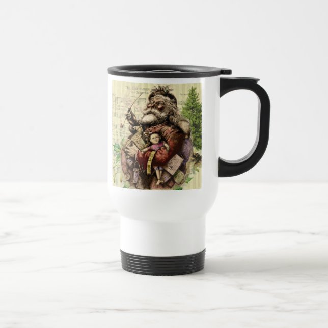 Santa Claus Classic Thomas Nast Illustration  Travel Mug (Right)