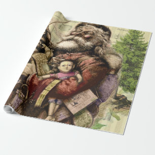 Santa Claus Classic Thomas Nast Illustration Wrapping Paper