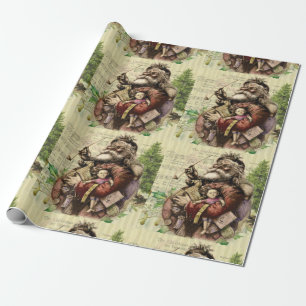 Santa Claus Classic Thomas Nast Illustration Wrapping Paper