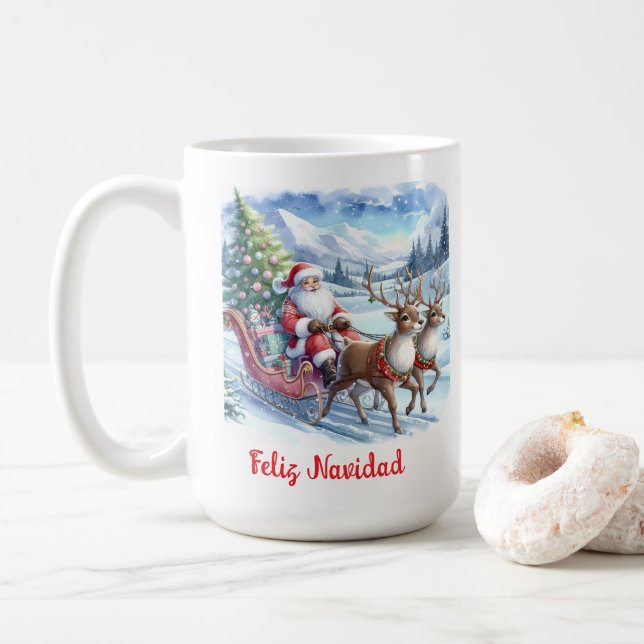 Santa Claus Coffee Mug (With Donut)