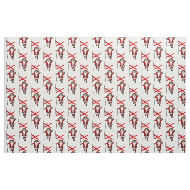 Santa Claus Comes To Alabama Fabric (Fat Quarter)
