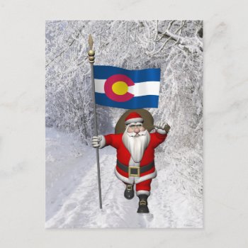 Santa Claus Comes To Colorado Holiday Postcard by santa_claus_usa at Zazzle