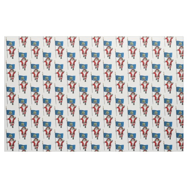 Santa Claus Comes To Idaho Fabric (Fat Quarter)
