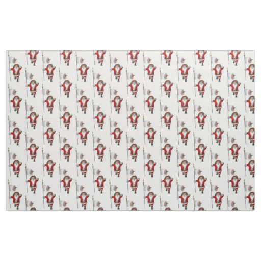 Santa Claus Comes To Illinois Fabric