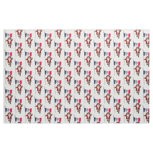 Santa Claus Comes To Iowa Fabric