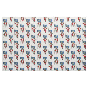 Santa Claus Comes To Nebraska Fabric