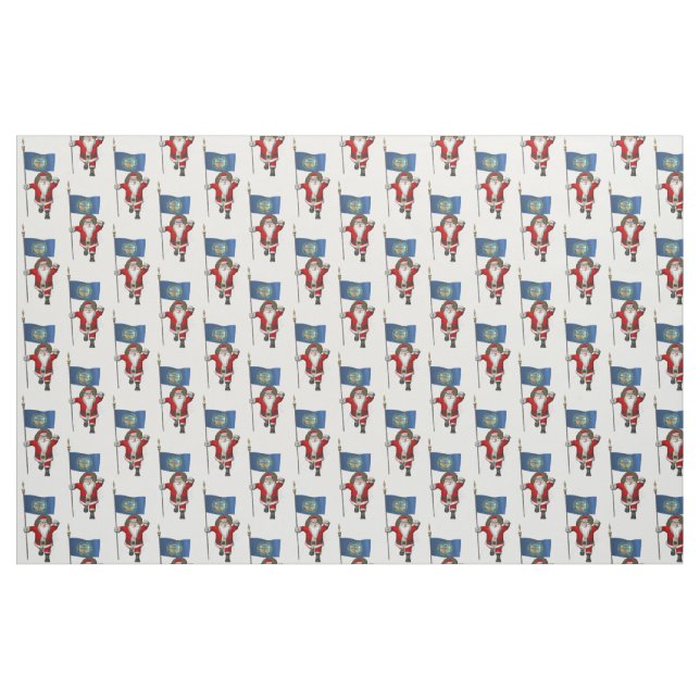 Santa Claus Comes To Nebraska Fabric (Fat Quarter)
