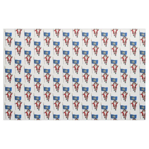 Santa Claus Comes To New Hampshire Fabric