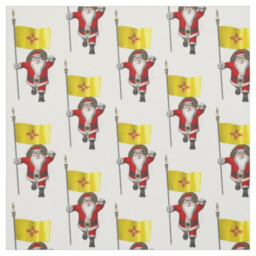 Santa Claus Comes To New Mexico Fabric