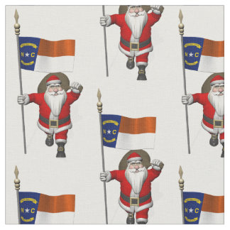 Santa Claus Comes To North Carolina Fabric