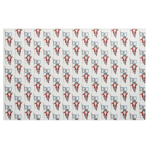 Santa Claus Comes To West Virginia Fabric
