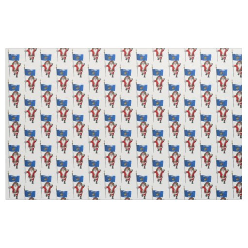 Santa Claus Comes To Wisconsin Fabric