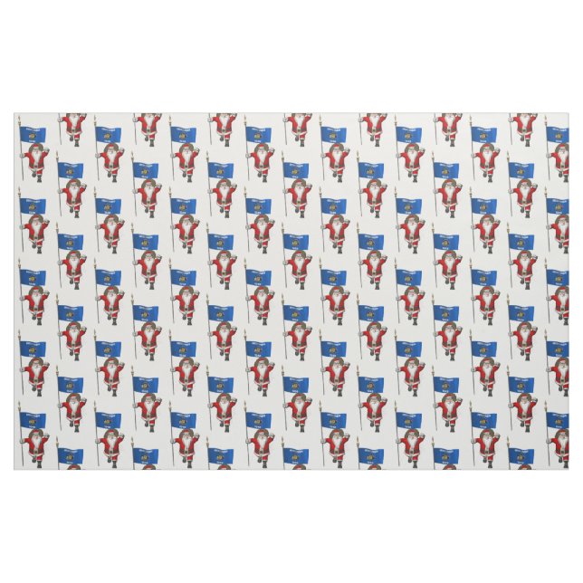 Santa Claus Comes To Wisconsin Fabric (Fat Quarter)