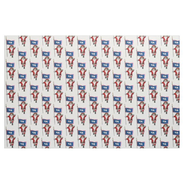 Santa Claus Comes To Wyoming Fabric (Fat Quarter)