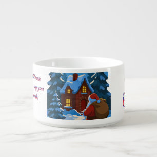 Santa Claus coming with gifts Bowl