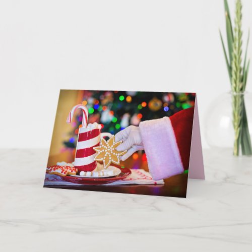 santa claus cookies greeting card