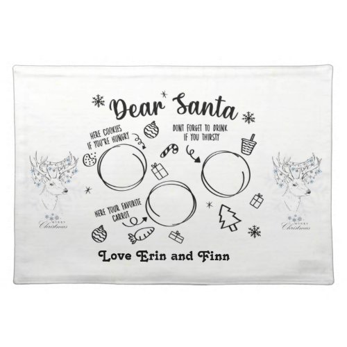 Santa Claus Cookies milk and Carrot mat