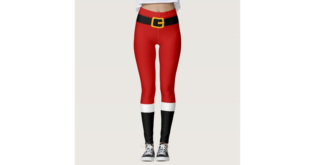 Santa's Outfit Yoga Leggings: Women's Christmas Outfits