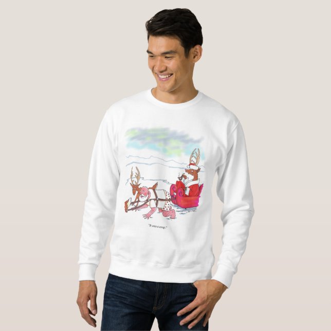 Santa Claus Coup men white sweatshirt (Front Full)