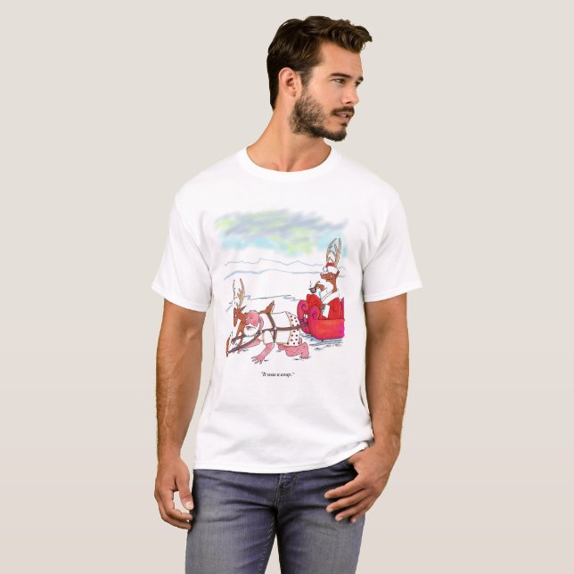 Santa Claus Coup men white T-shirt (Front Full)